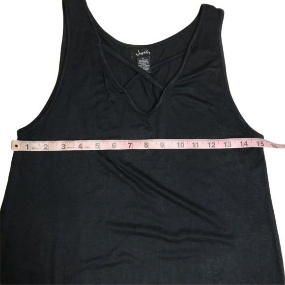 Justify Dance tank top black Casual Hip Hop Sleeveless performance Cami S - Picture 5 of 6